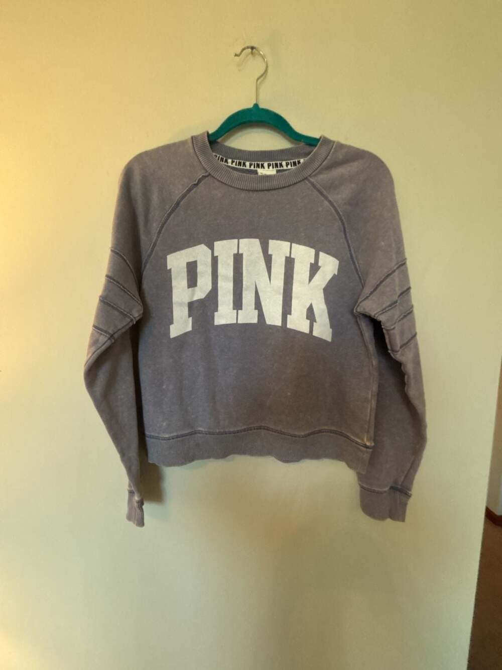 PINK Victoria's Secret Stone Wash Crew Neck Sweatshirt - Size XS